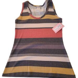 Kokoon Womens Tank Top Stripes Multicolor Large NWT